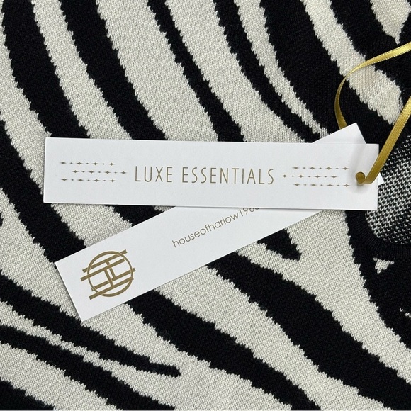 House Of Harlow 1960 Zebra Print Fitted Knit Maxi Dress Size L NWT - Picture 11 of 11